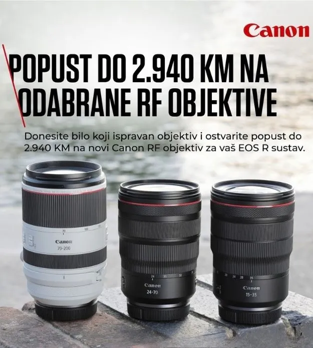 Canon objektivi akcija