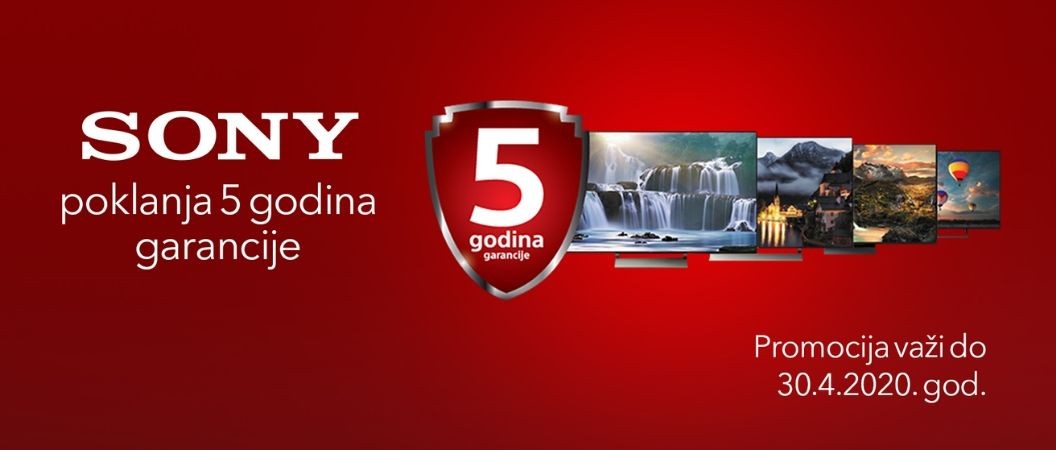 Sony televizori uz 5 godina garancije